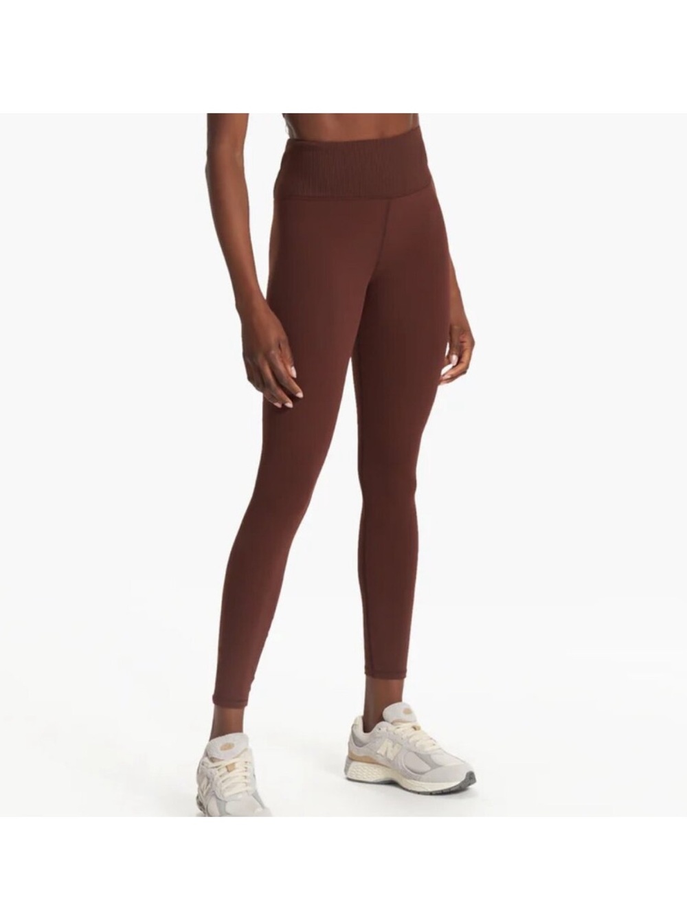 Vuori rib studio legging 7/8 mulberry brown size Medium